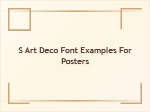 Inspiring Art Deco Font Examples for Posters