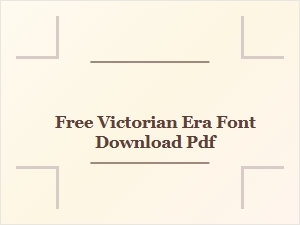 Free Victorian Era Font Download Pdf
